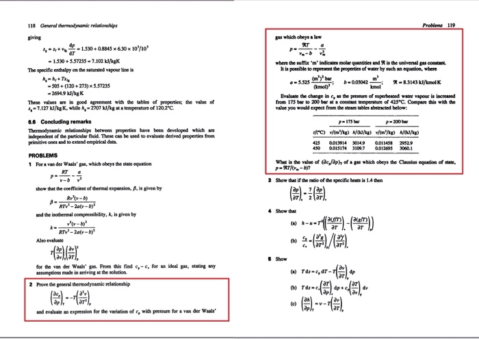 Solved Q.2 Prove the general thermodynamic relationship (Ср) | Chegg.com