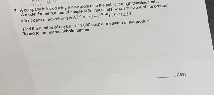 Solved 3. A company is introducing a new product to the | Chegg.com