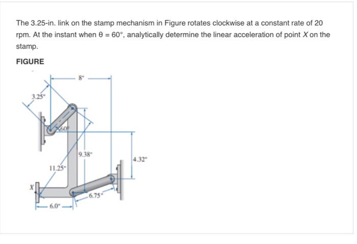 Solved The 3.25-in. link on the stamp mechanism in Figure | Chegg.com