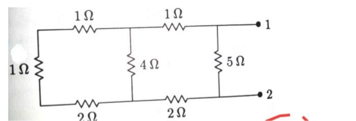 Solved The equivalent resistance between points 1 and 2 of | Chegg.com