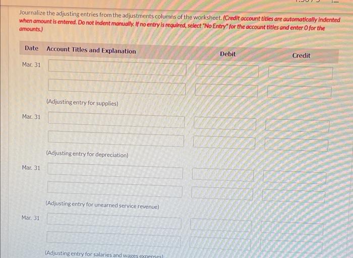 Solved Pharoah Roofing Worksheet For the Month Ended March | Chegg.com