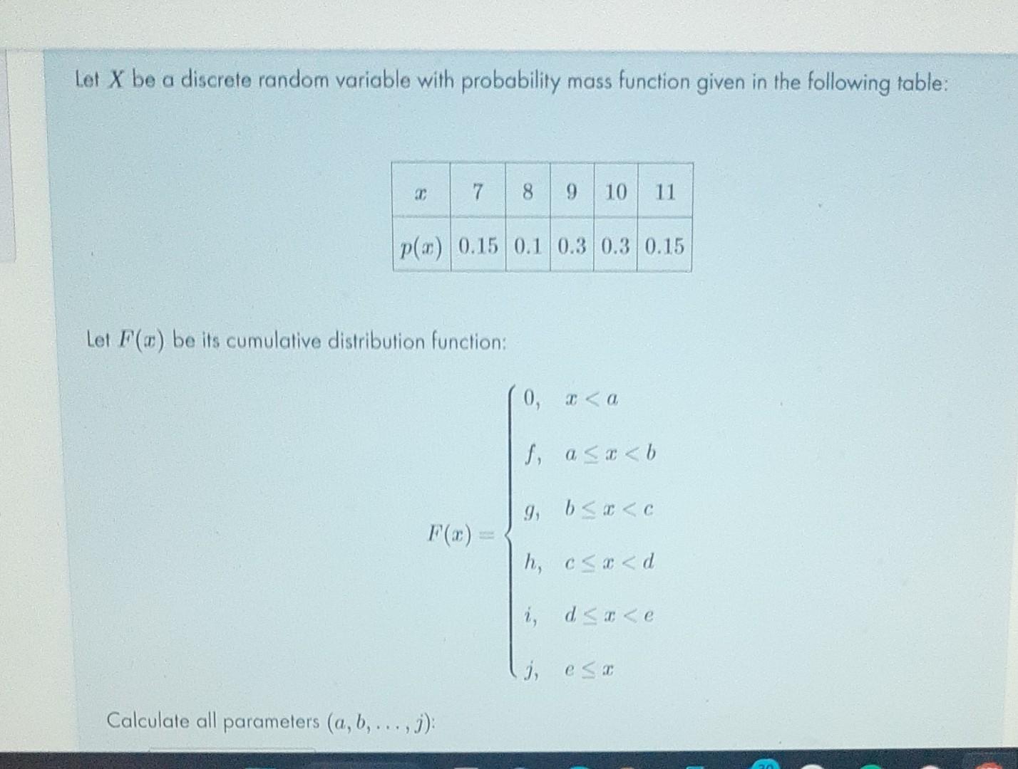 Solved Let X be a discrete random variable with probability | Chegg.com