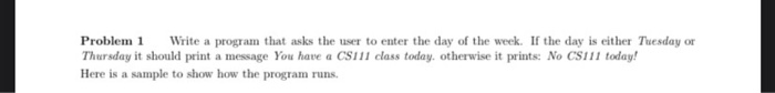 Solved Problem 1 Write a program that asks the user to enter | Chegg.com
