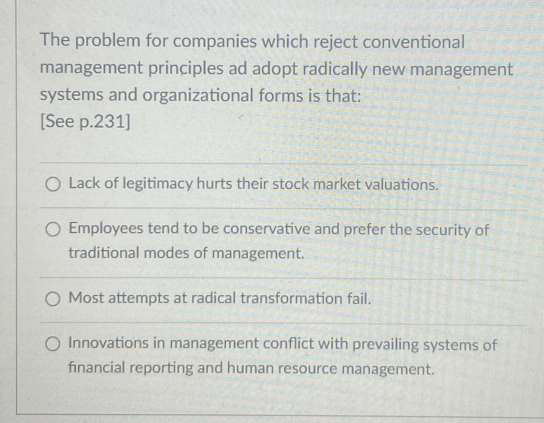 Solved The problem for companies which reject conventional | Chegg.com