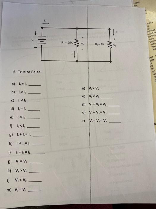 Solved How R 25k W South As V Rok 6 True Or Fals Chegg Com