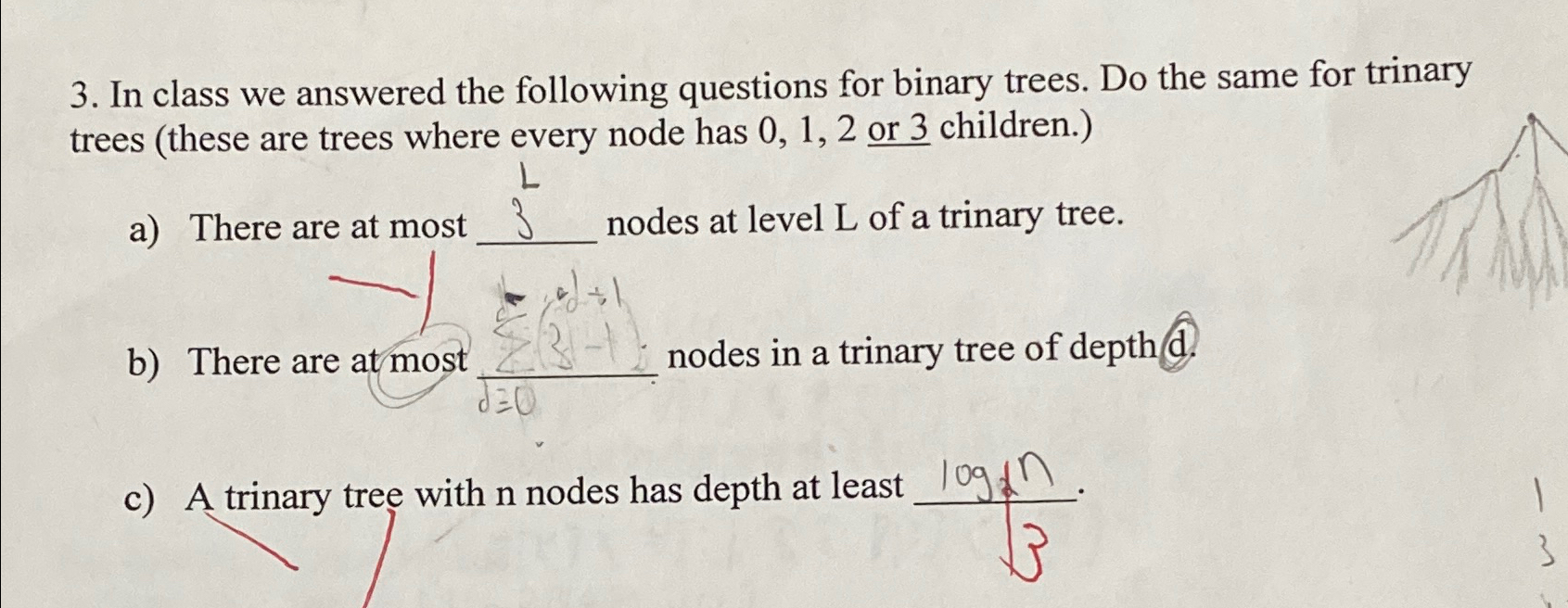 Solved In class we answered the following questions for | Chegg.com