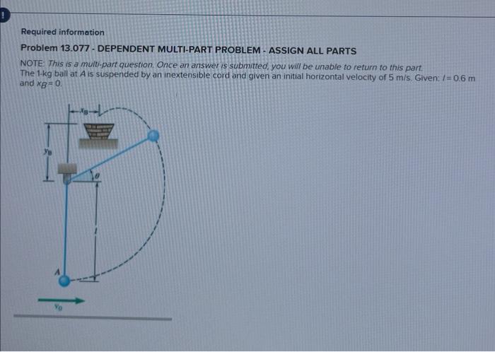 Solved Required Information Problem 13.070 - DEPENDENT | Chegg.com