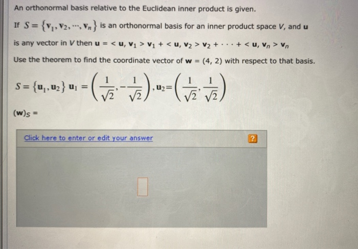 Solved Let R' Have The Euclidean Inner Product. (a) Find W, | Chegg.com