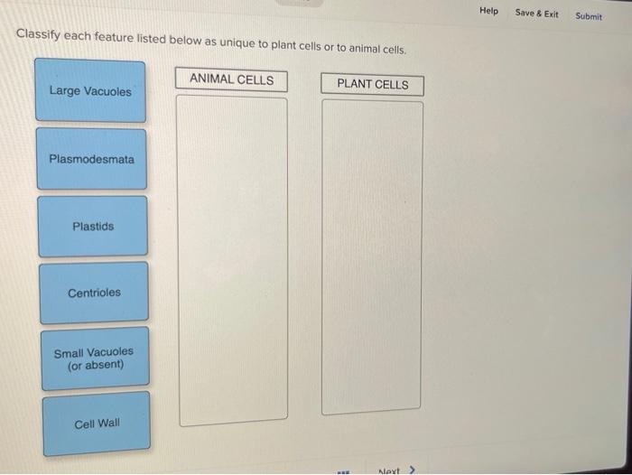 Solved Which organelles are found in plant cells but are