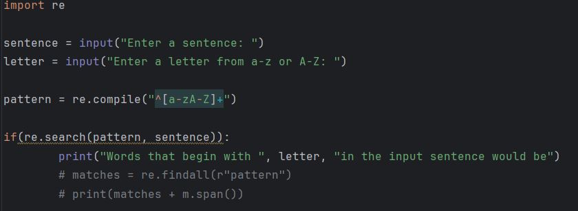 Solved Use a regular expression to write a program that | Chegg.com
