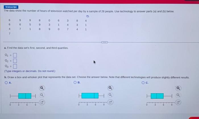 Solved a. Find the data ser's first, second, and third | Chegg.com