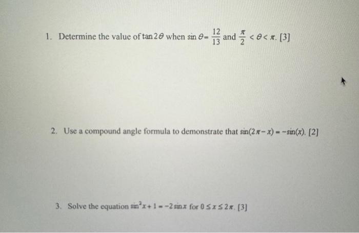 solved-1-determine-the-value-of-tan-28-when-sin-12-13-chegg