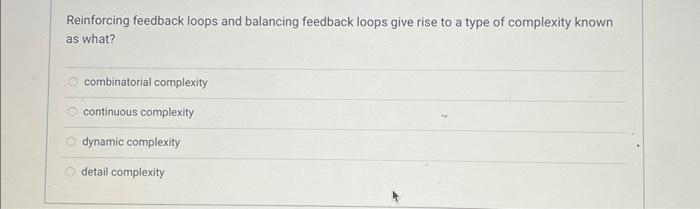Solved Reinforcing feedback loops and balancing feedback | Chegg.com