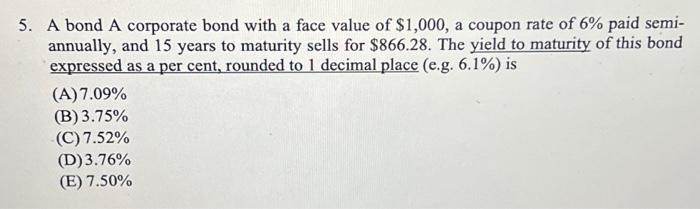 Corporate Bond Face Value