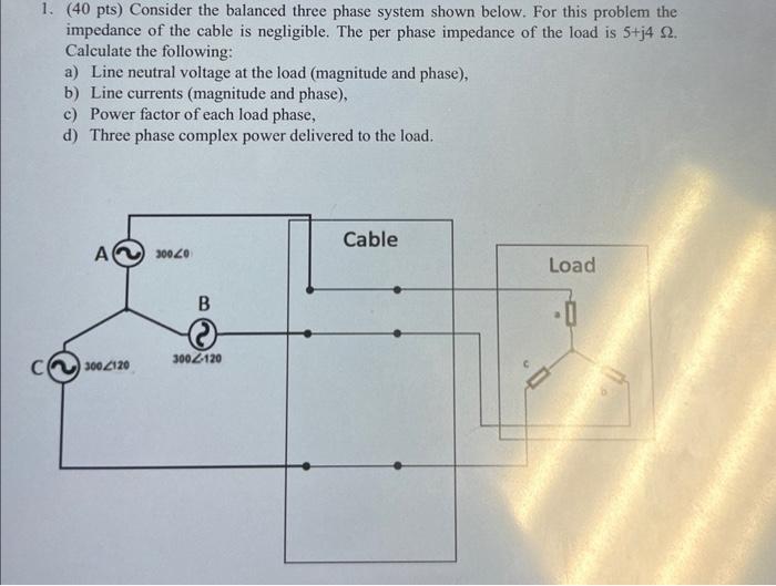 Solved 3. ( 30pts) Assume the load is now a Δ-connected load | Chegg.com