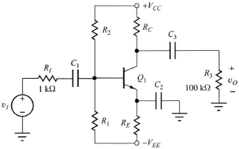 Solved: Draw the dc equivalent circuit and find the Q-point for th ...