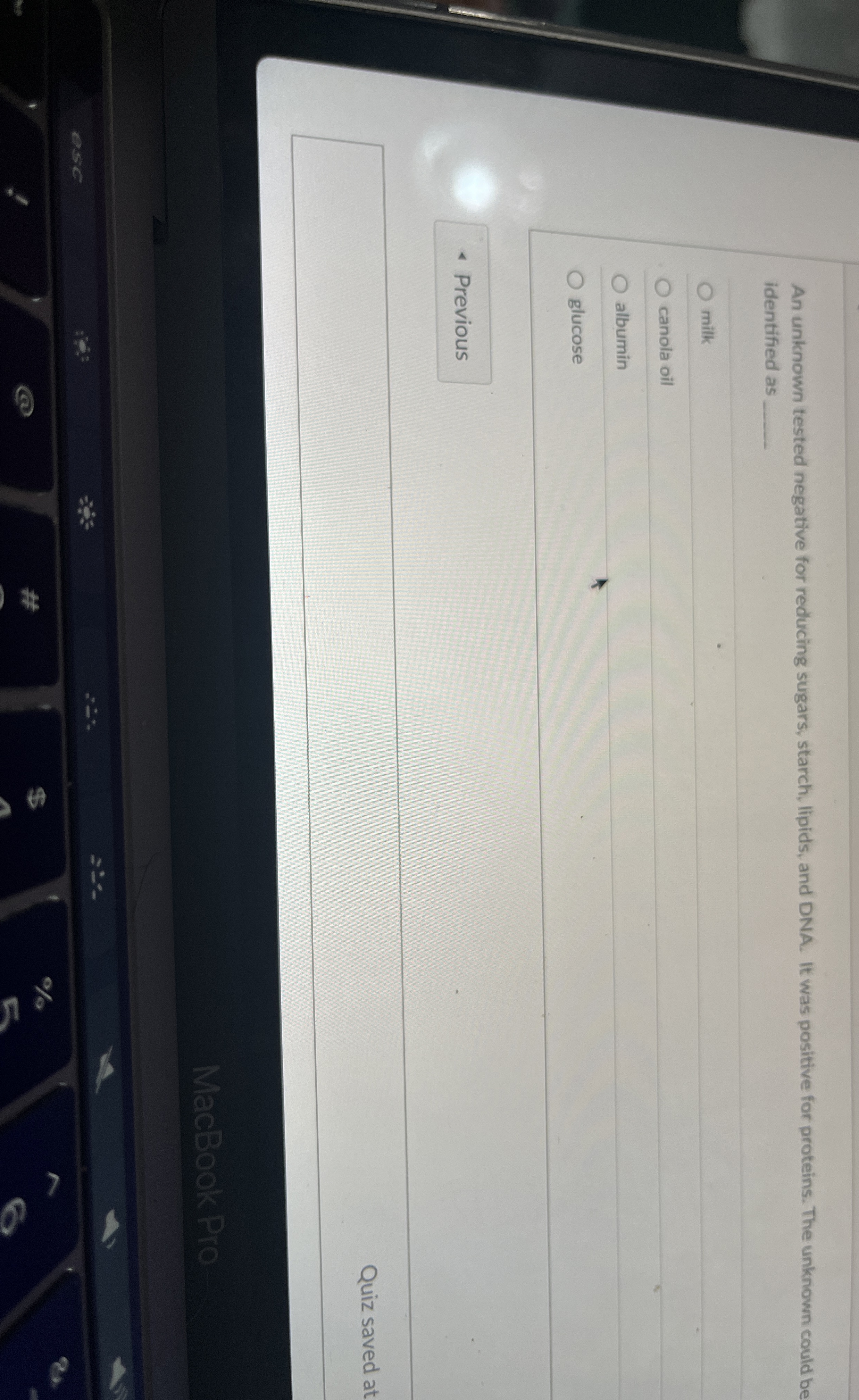 [Solved] An unknown tested negative for reducing sugars, st