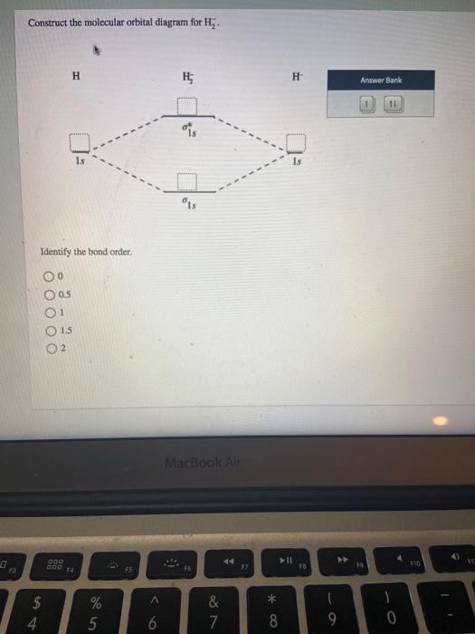 Solved Construct the molecular orbital dingram for H. H H H | Chegg.com