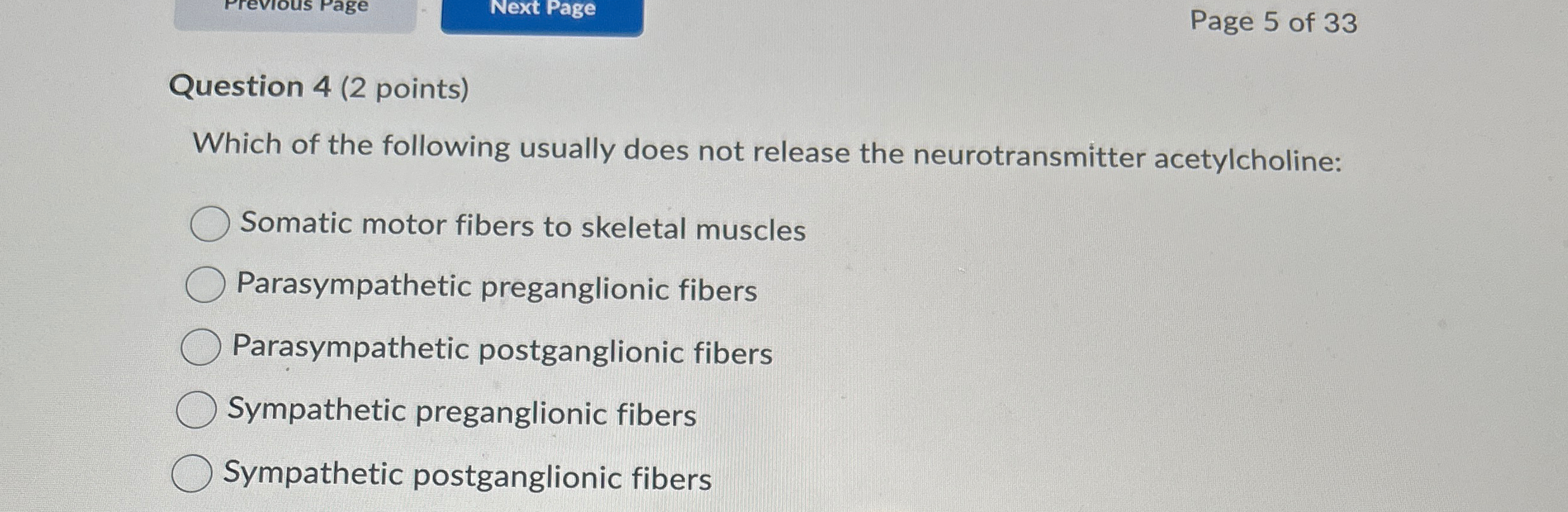 Solved Question 4 (2 ﻿points)Which of the following usually Chegg com