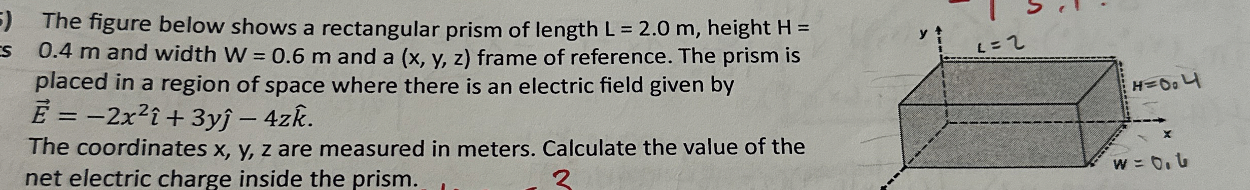 The figure below shows a rectangular prism of length | Chegg.com