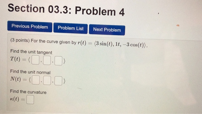 Solved Section 03.3: Problem 3 Previous Problem Problem List | Chegg.com