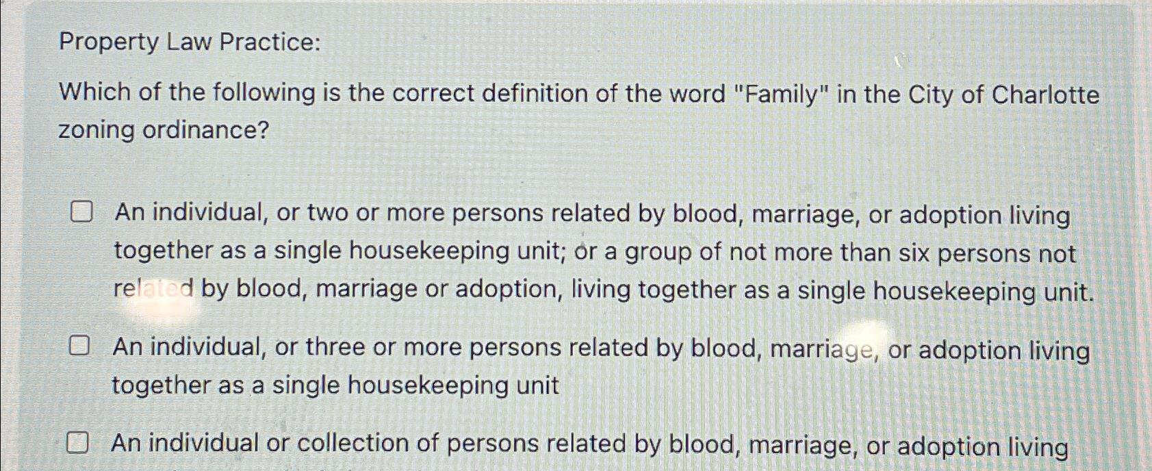Solved Property Law PracticeWhich of the following is the