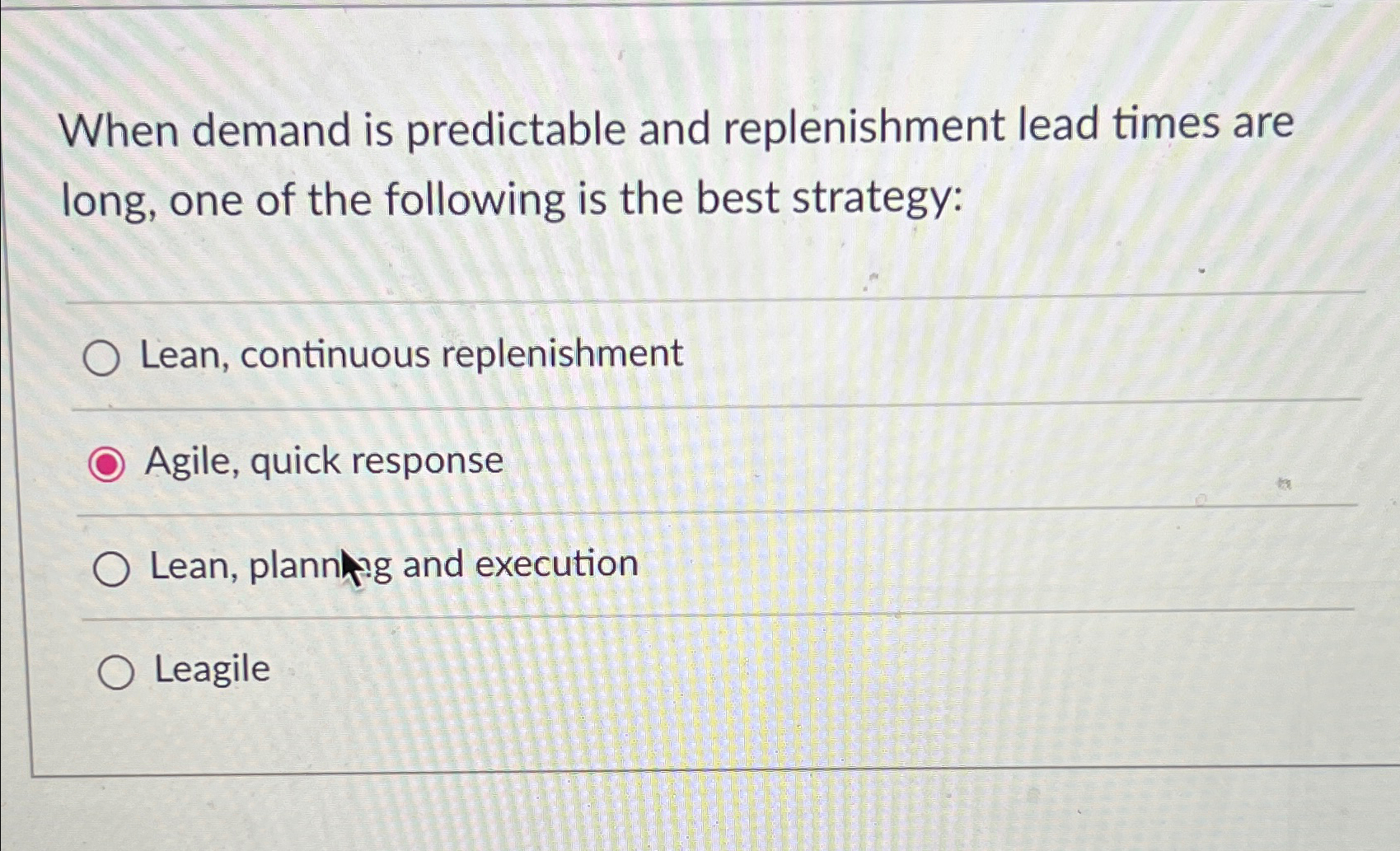 Solved When demand is predictable and replenishment lead | Chegg.com