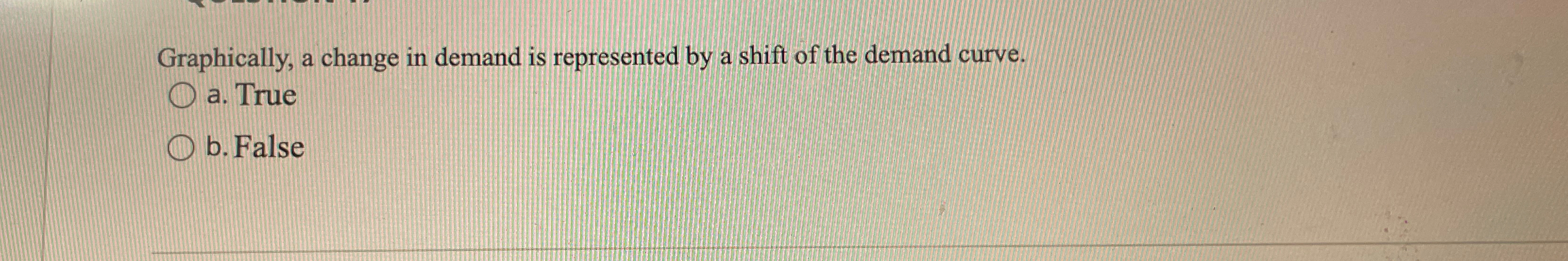 Solved Graphically, a change in demand is represented by a | Chegg.com
