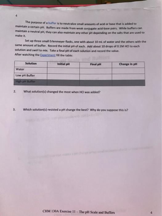 The purpose of a buffer is to neutralize small