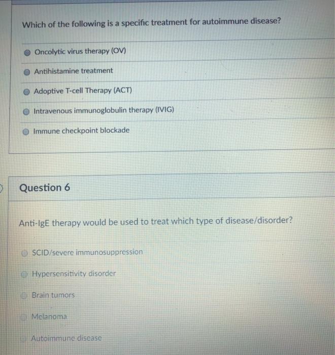 Solved Which of the following is a specific treatment for | Chegg.com