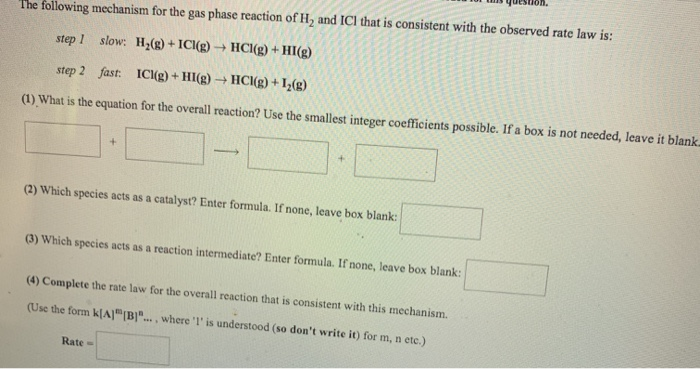 Solved A Mechanism That Has Been Proposed For The Convers Chegg Com