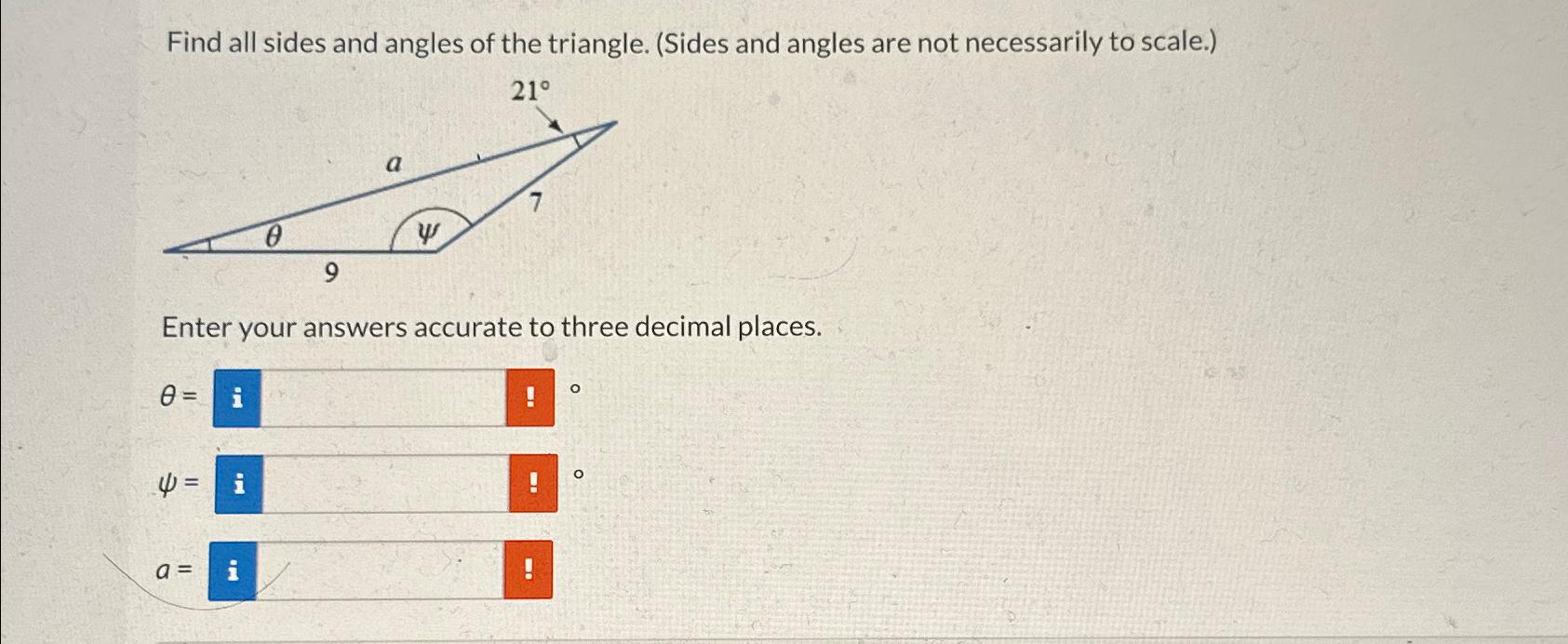 Solved Find all sides and angles of the triangle. (Sides and