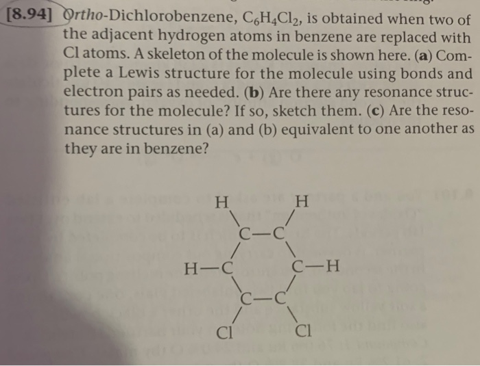 c6h4cl2 lewis structure
