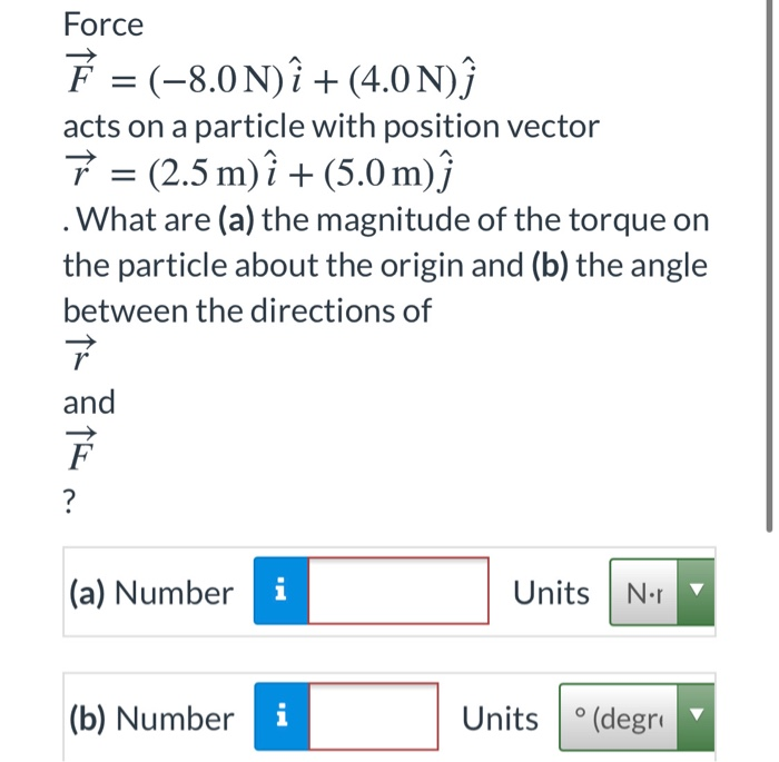 Solved Force F 8 0n I 4 0n ị Acts On A Particle W Chegg Com