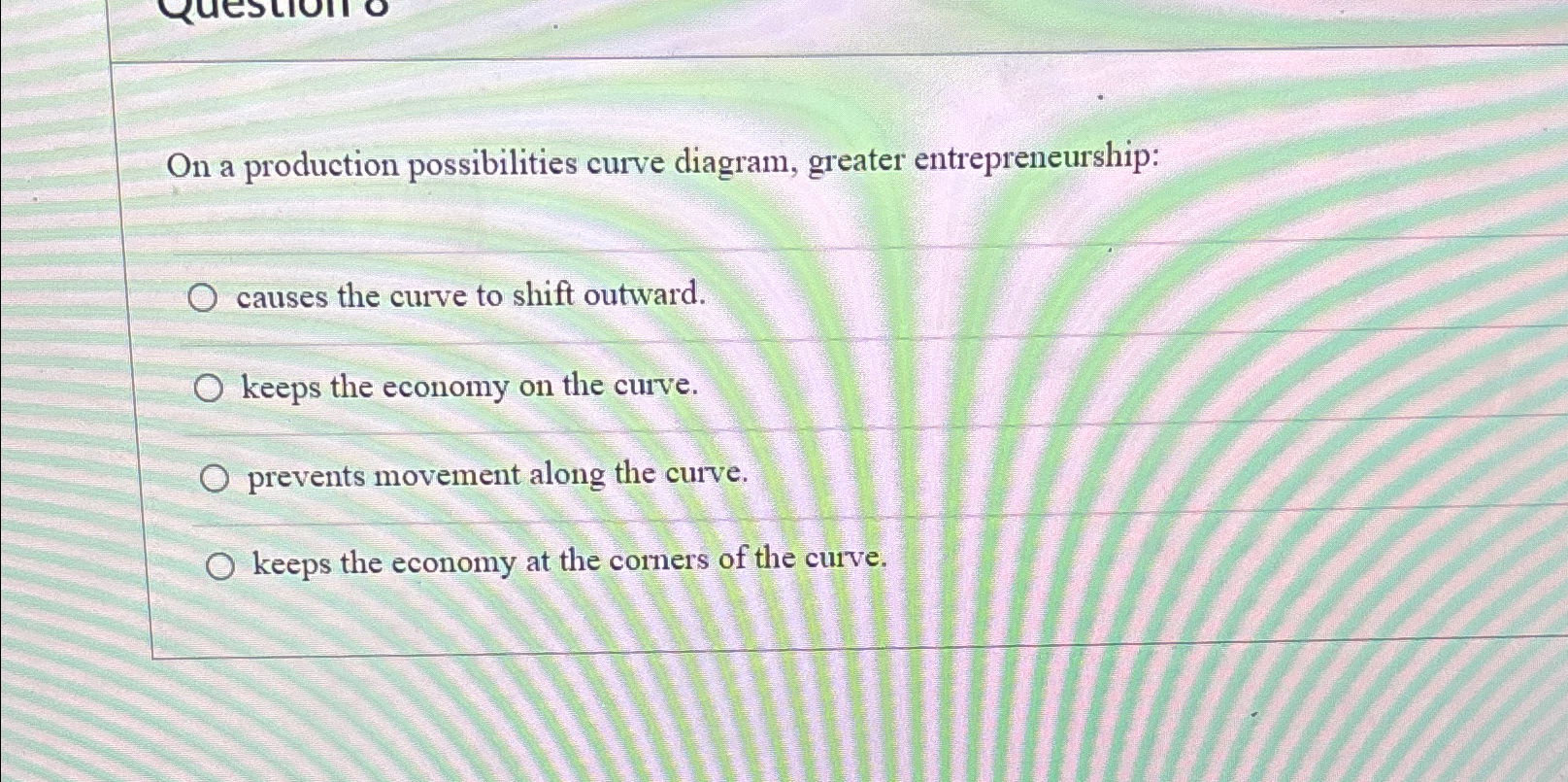 Solved On a production possibilities curve diagram, greater | Chegg.com