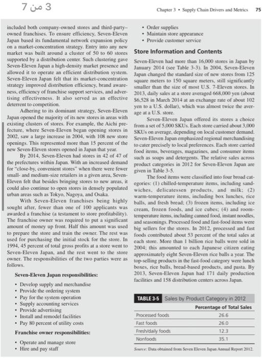 Solved Chapter 3 . Supply Chain Drivers and Metrics 73 | Chegg.com