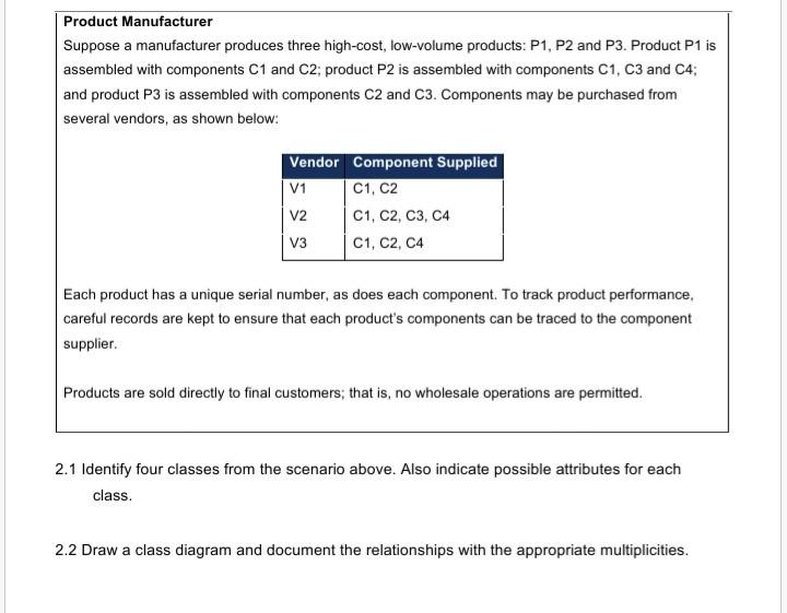 Solved Product Manufacturer Suppose A Manufacturer Produces | Chegg.com