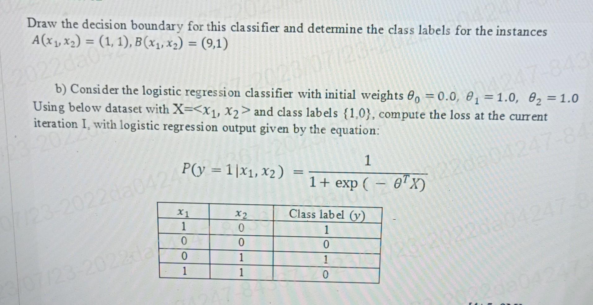 Solved A) Consider The Problem Of Binary Classification With | Chegg.com