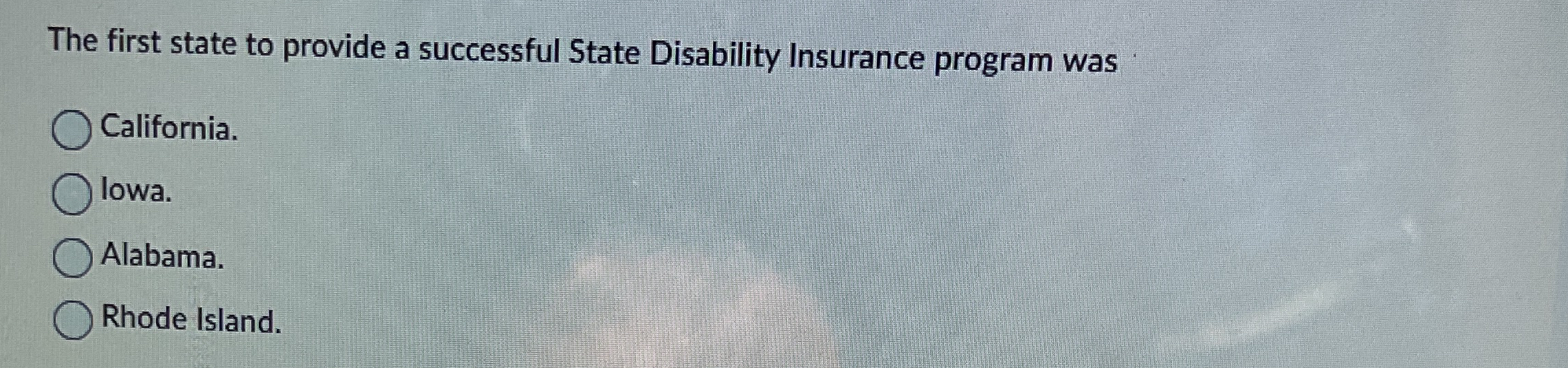 Solved The first state to provide a successful State
