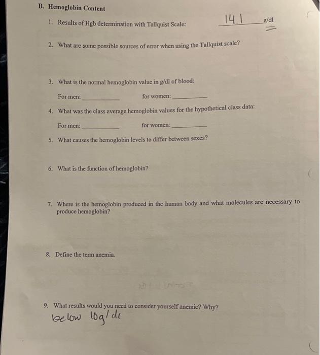 Solved PROCEDURE Calculate Mean Corpuscular Volume, Mean