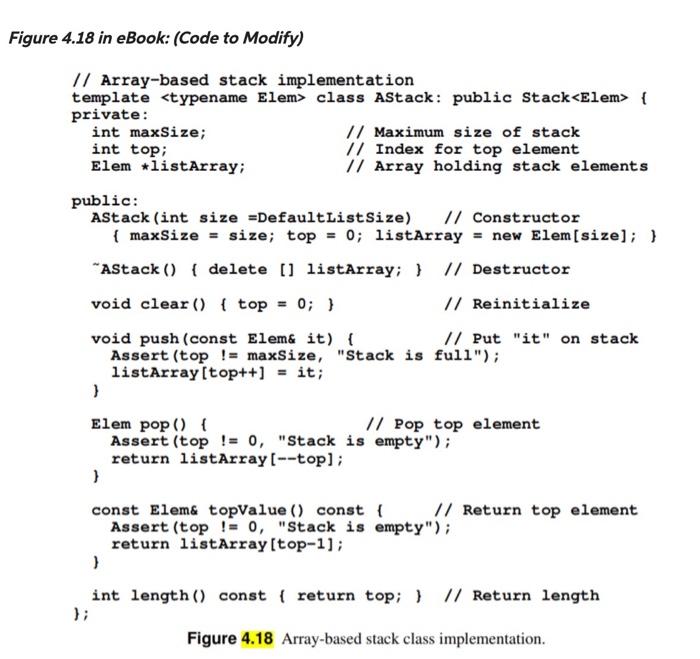 Solved Modify the code of Figure 4.18 (in eBook) to support | Chegg.com