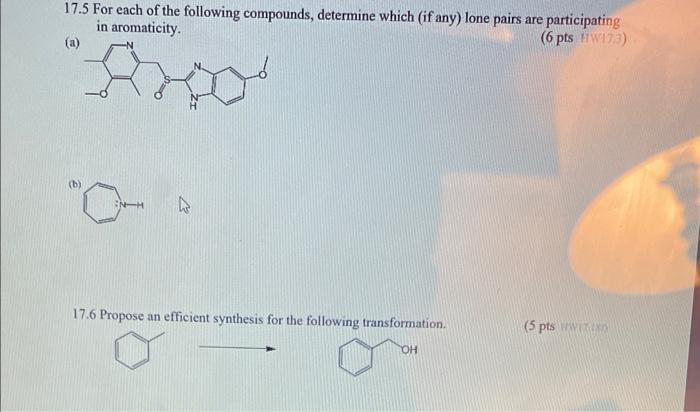 Solved 17.5 For each of the following compounds, determine | Chegg.com