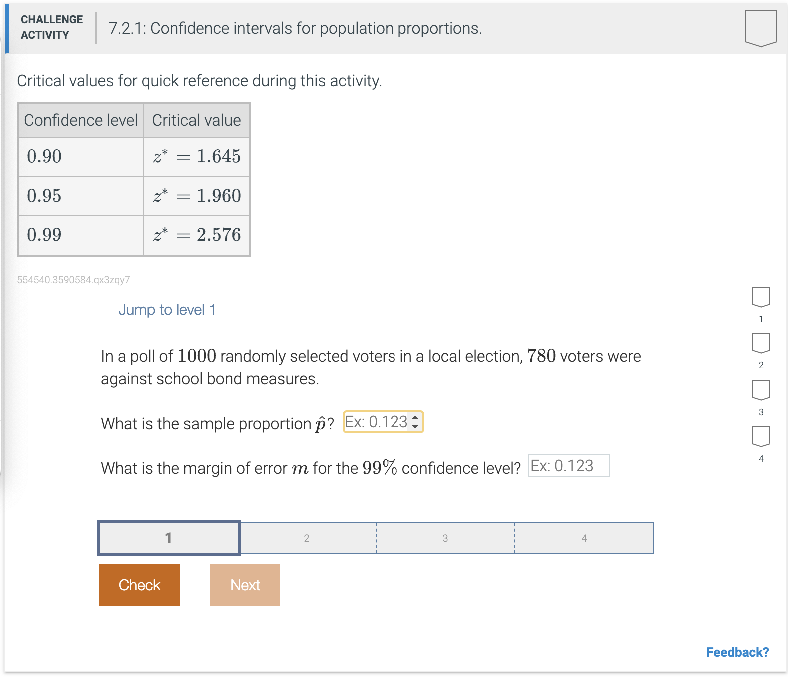 Solved 7.2.1: Confidence intervals for population | Chegg.com