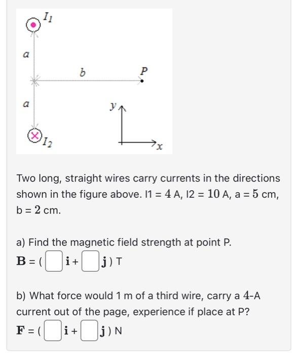 Solved Two Long, Straight Wires Carry Currents In The | Chegg.com