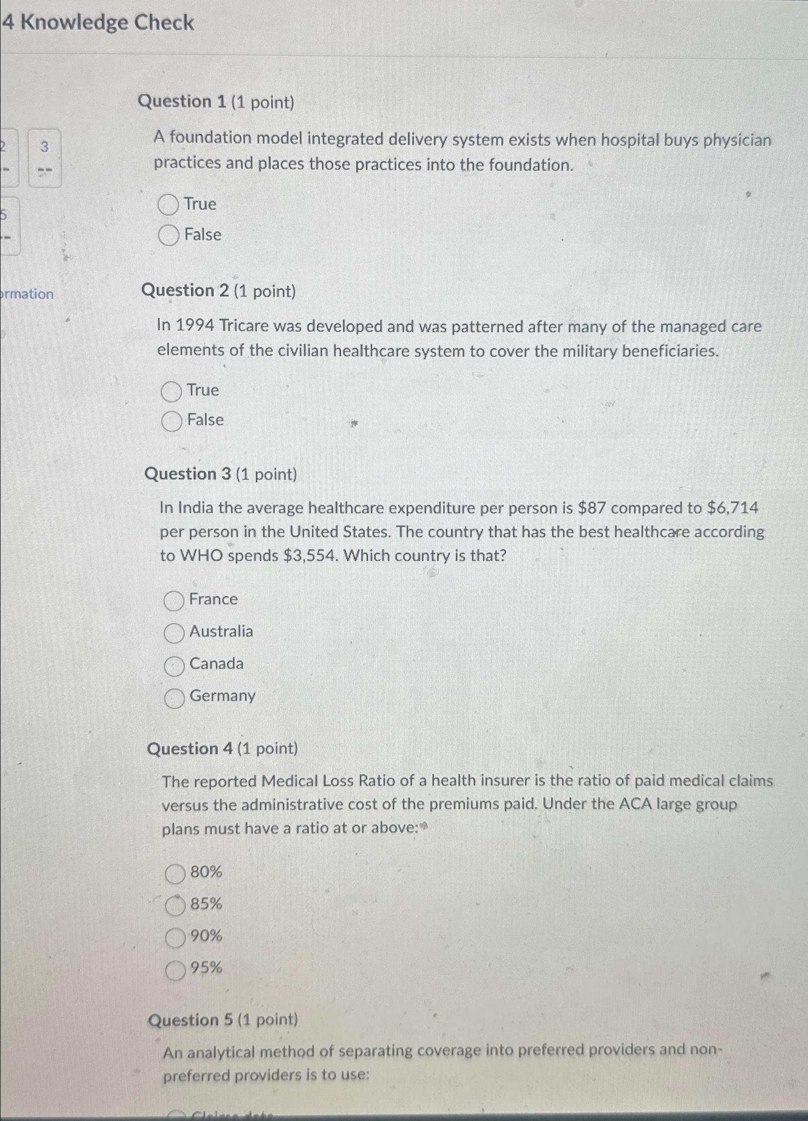 Solved 4 ﻿Knowledge CheckQuestion 1 (1 ﻿point)3A foundation | Chegg.com