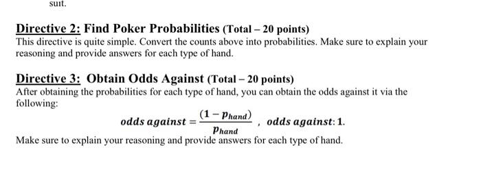Solved i need the answer for Directive 2 and 3 . (i need a | Chegg.com