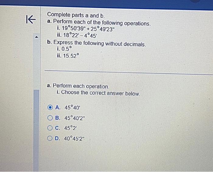 Solved Complete Parts A And B. A. Perform Each Of The | Chegg.com