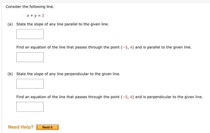 find the slope of a line parallel to each given line x-y=-2