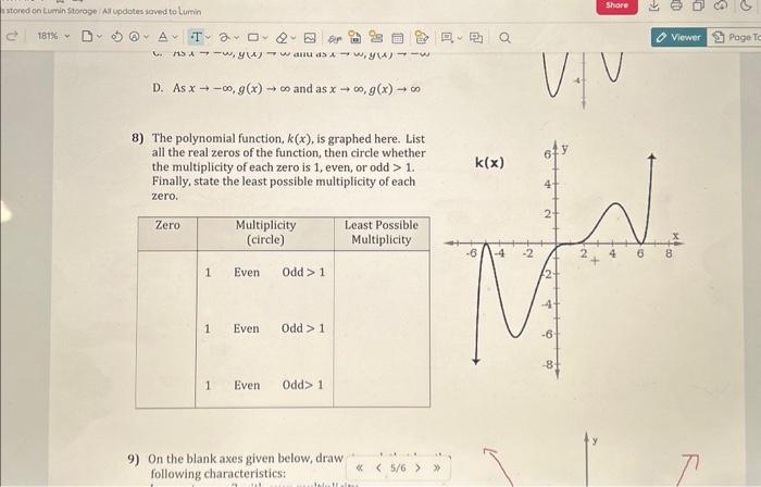 Solved 7) Use the graph to answer the following questions. | Chegg.com