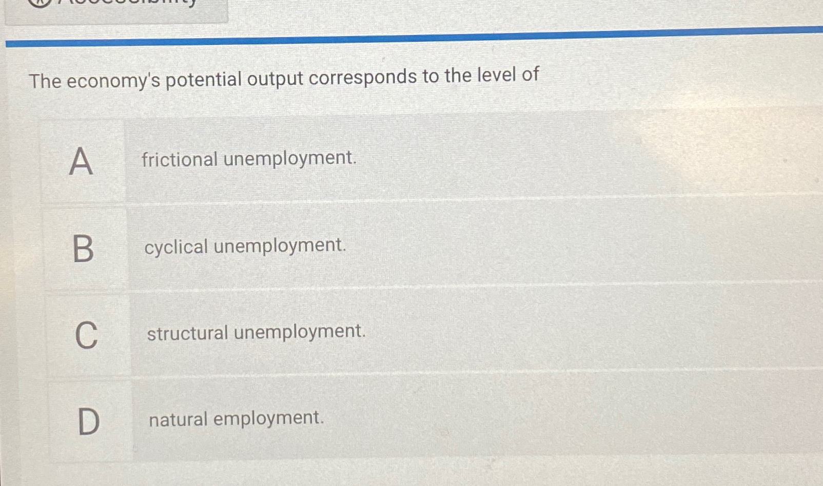 Solved The Economy's Potential Output Corresponds To The | Chegg.com